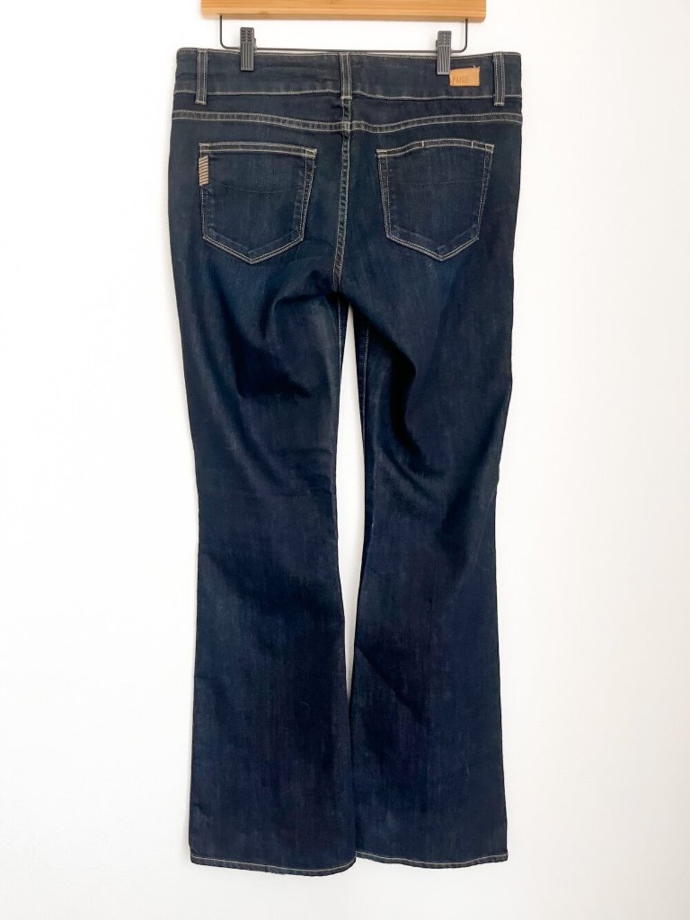 PAIGE Hidden Hills Low Rise Bootcut Jeans Dark Wash 31 x 34 - Picture 3 of 7